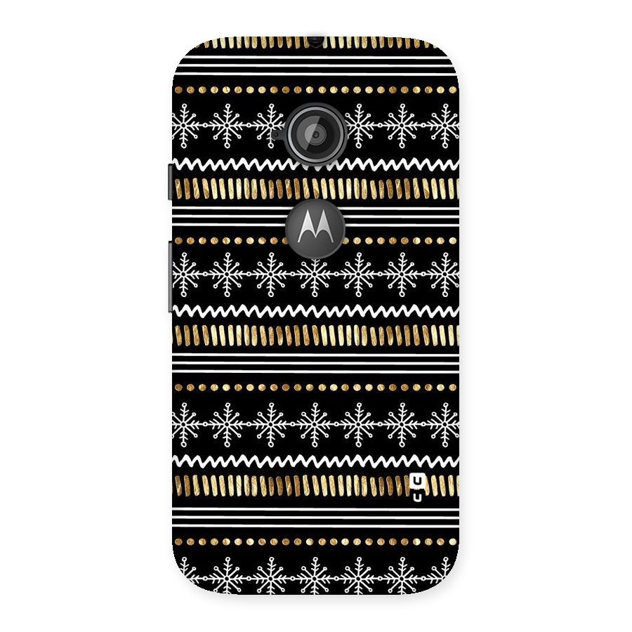 Snowflakes Gold Back Case for Moto E 2nd Gen