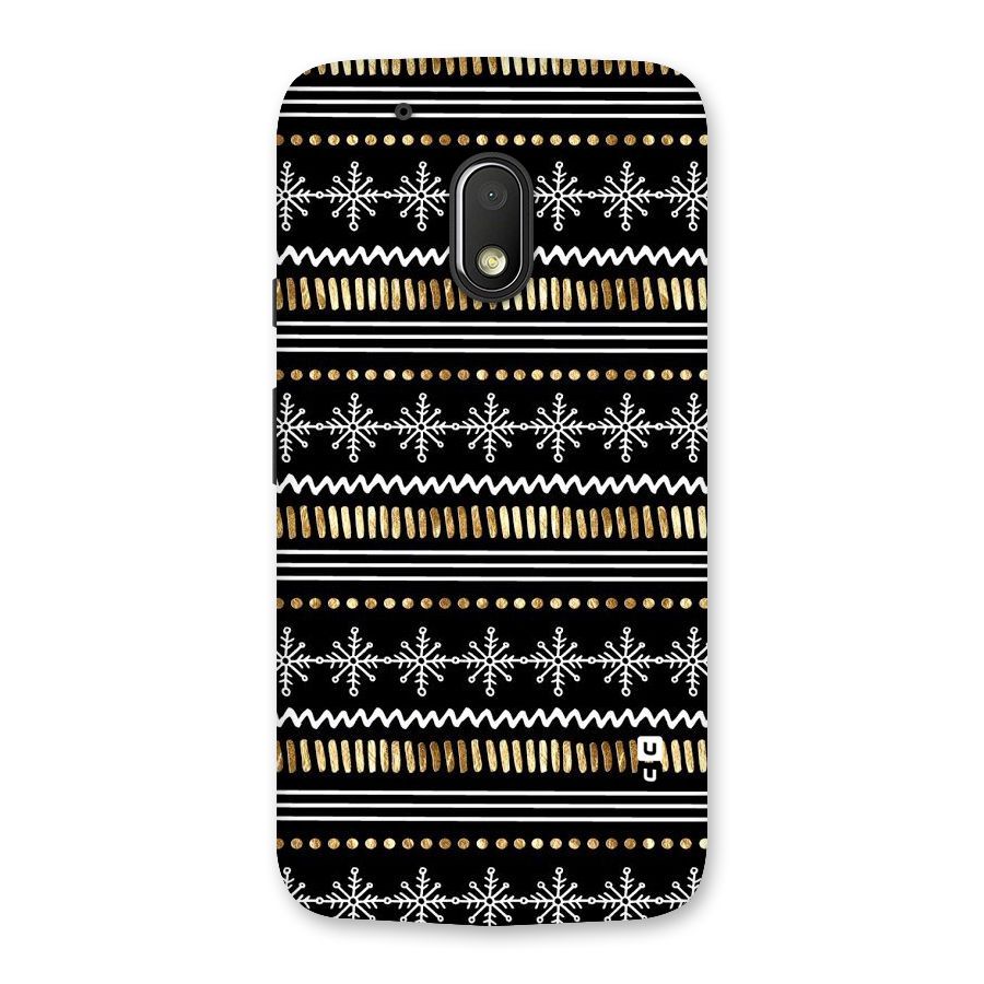 Snowflakes Gold Back Case for Moto G4 Play