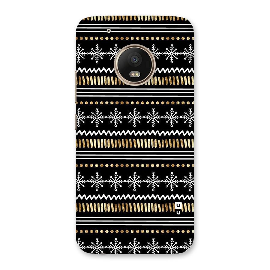 Snowflakes Gold Back Case for Moto G5 Plus