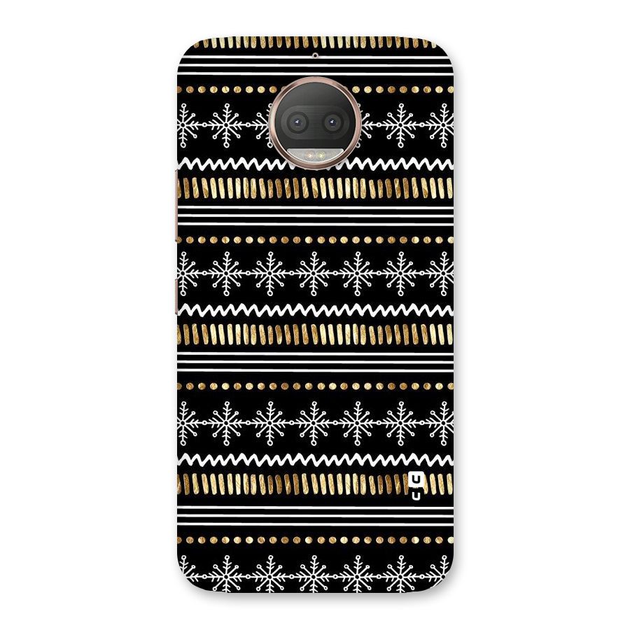 Snowflakes Gold Back Case for Moto G5s Plus