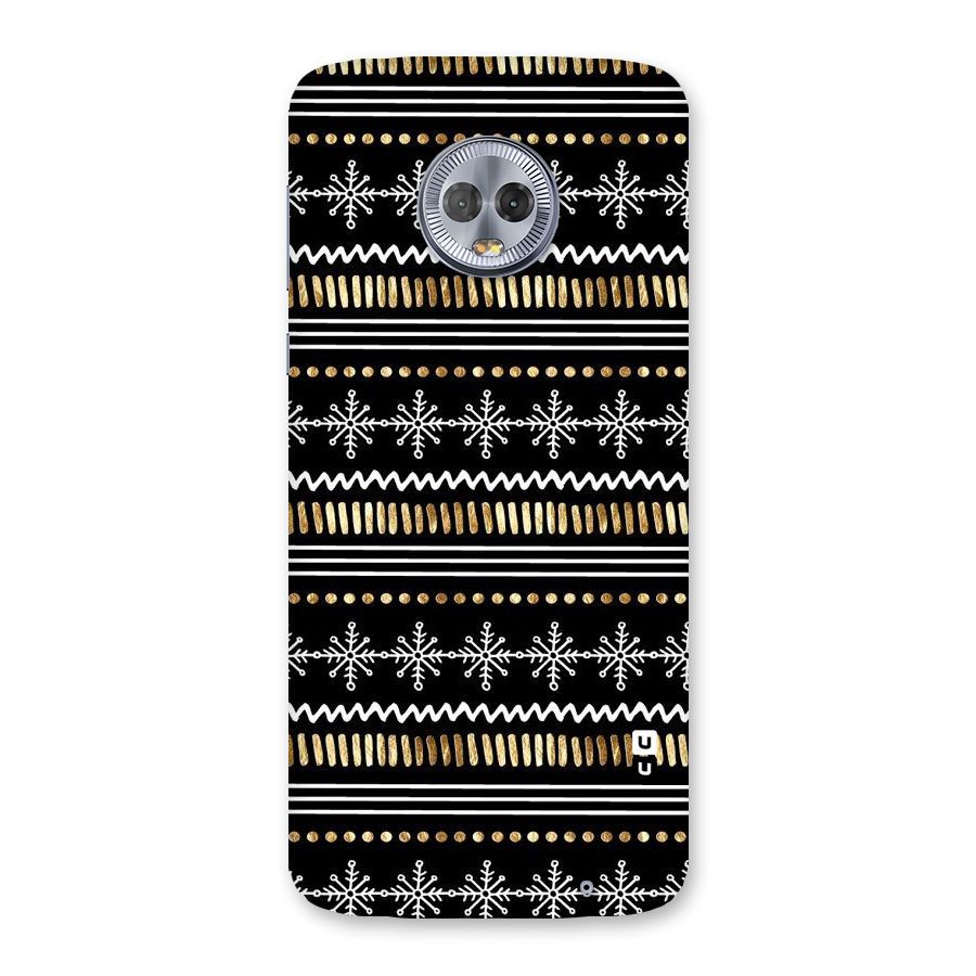 Snowflakes Gold Back Case for Moto G6 Plus