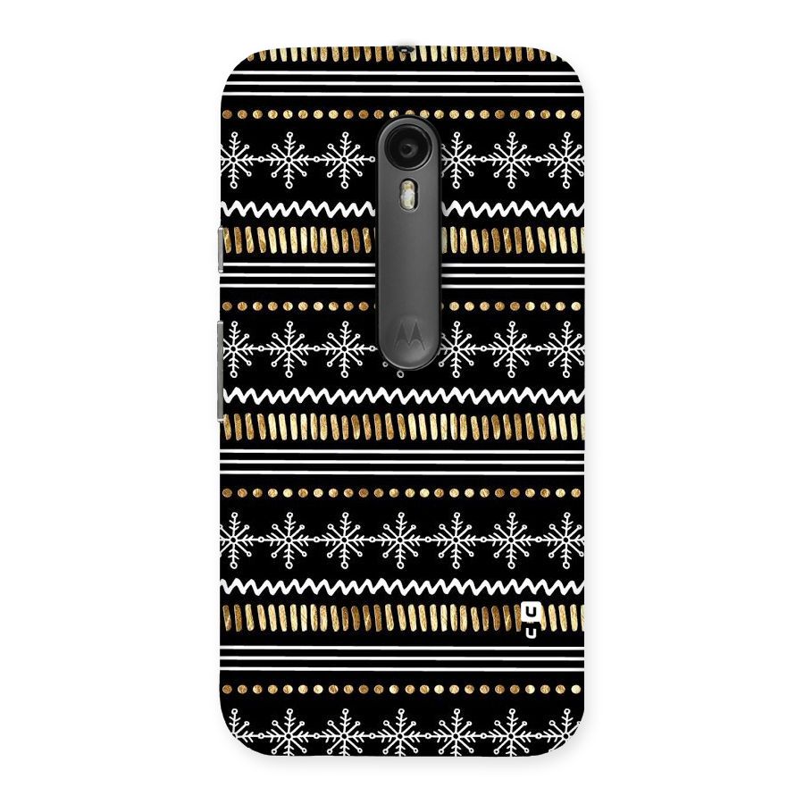Snowflakes Gold Back Case for Moto G Turbo