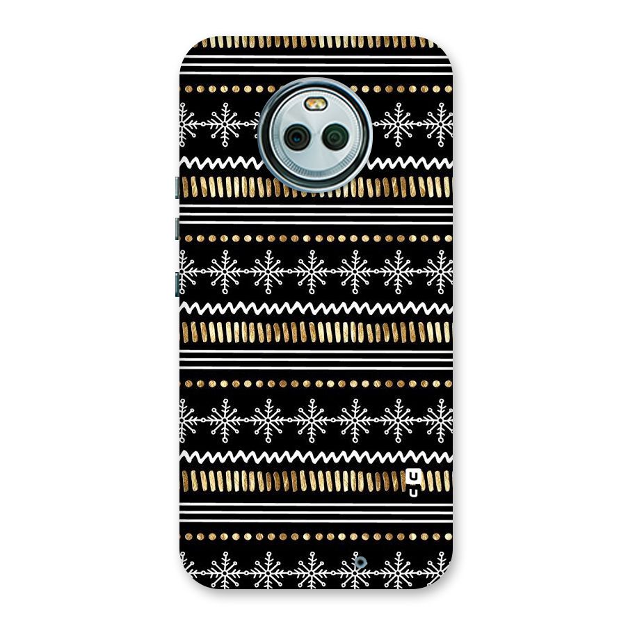 Snowflakes Gold Back Case for Moto X4