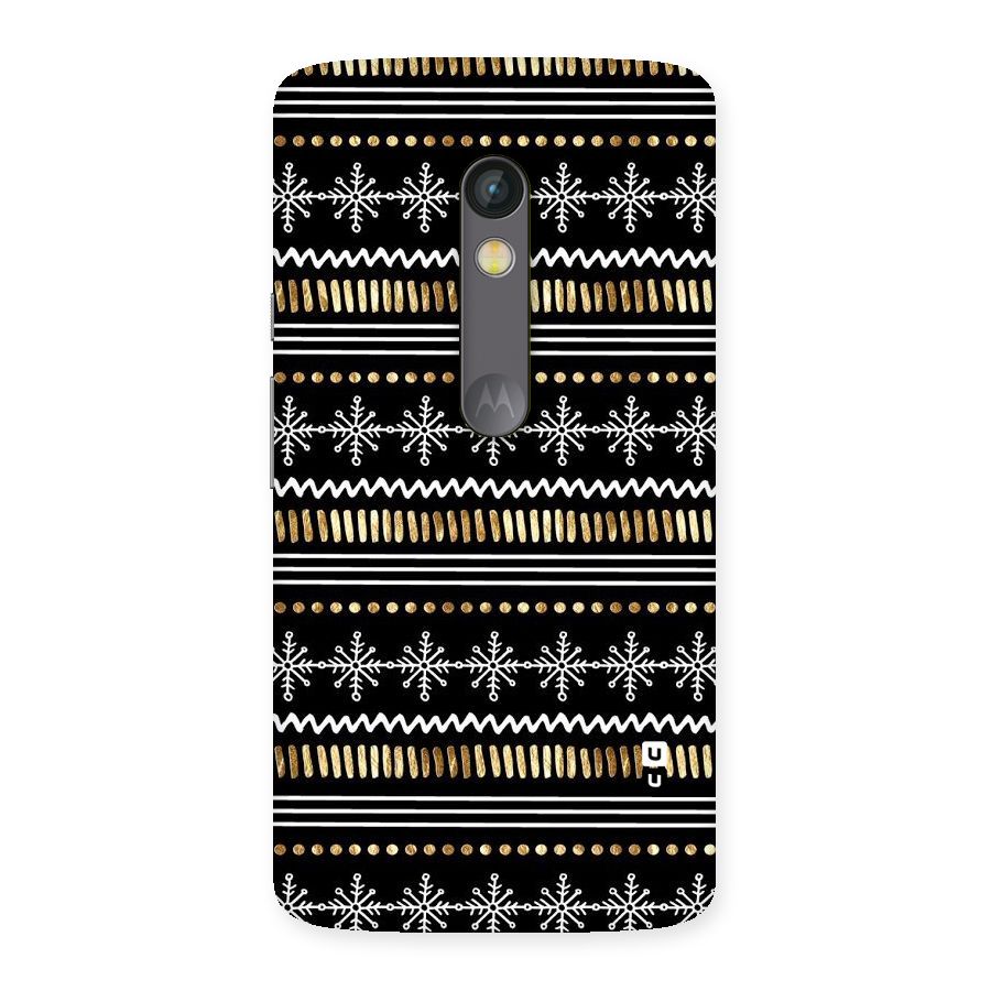 Snowflakes Gold Back Case for Moto X Play