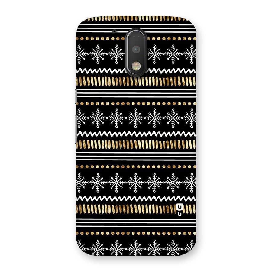 Snowflakes Gold Back Case for Motorola Moto G4