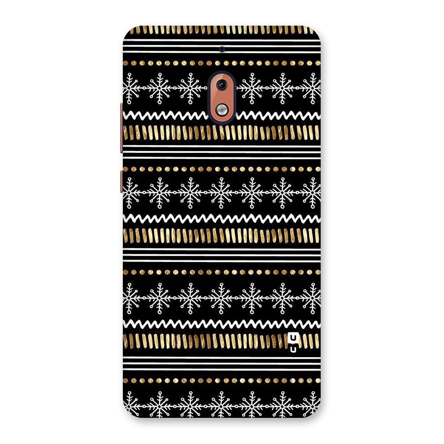 Snowflakes Gold Back Case for Nokia 2.1