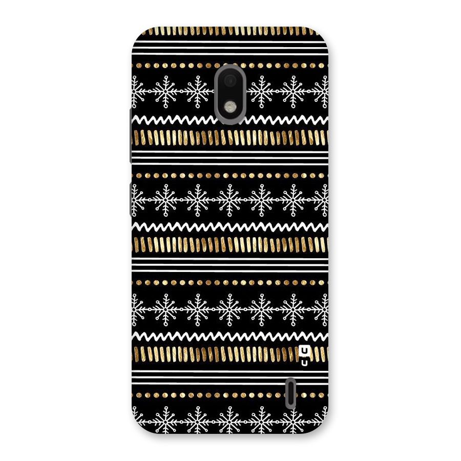 Snowflakes Gold Back Case for Nokia 2.2