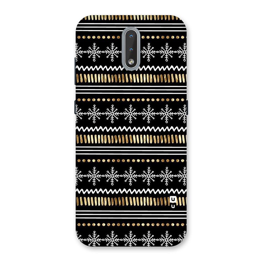 Snowflakes Gold Back Case for Nokia 2.3