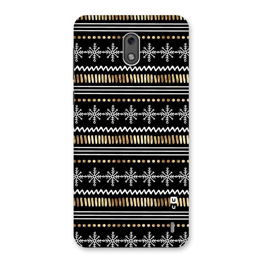 Snowflakes Gold Back Case for Nokia 2