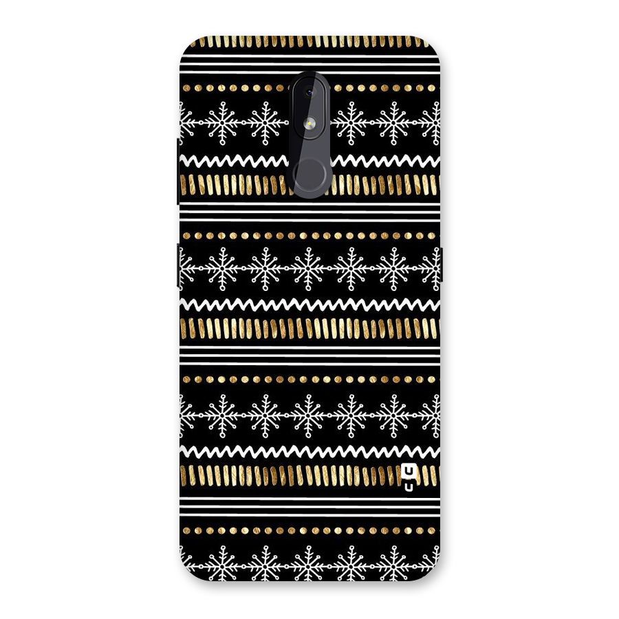 Snowflakes Gold Back Case for Nokia 3.2