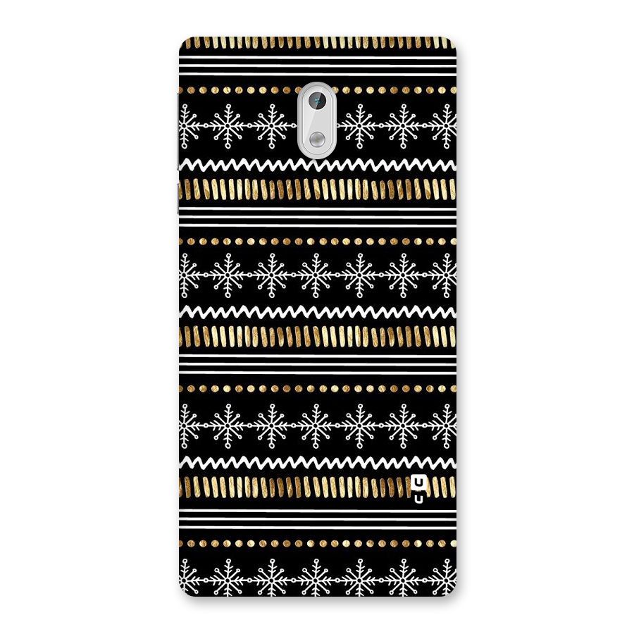 Snowflakes Gold Back Case for Nokia 3