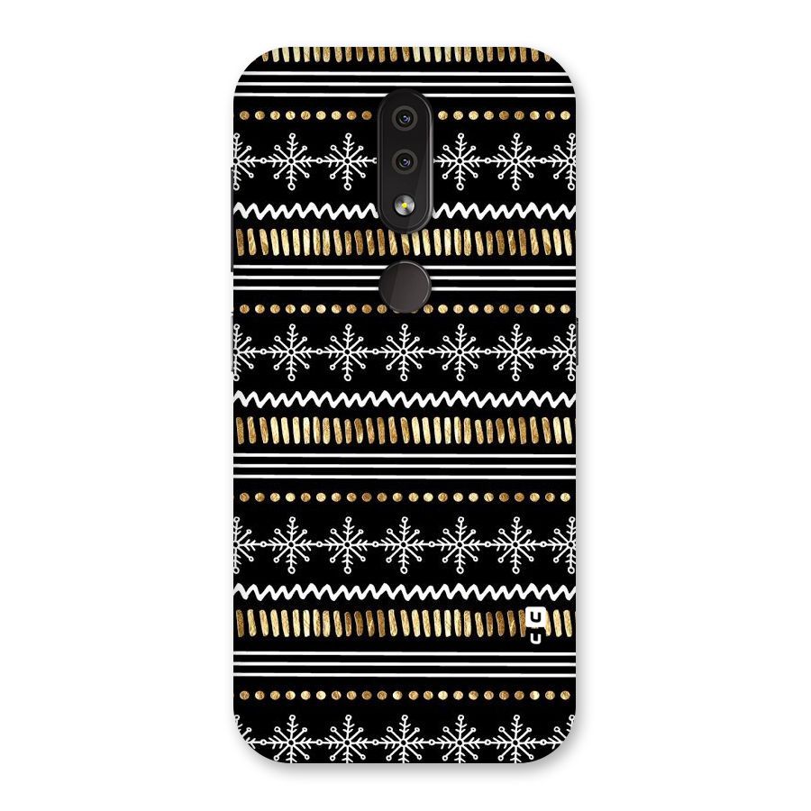Snowflakes Gold Back Case for Nokia 4.2