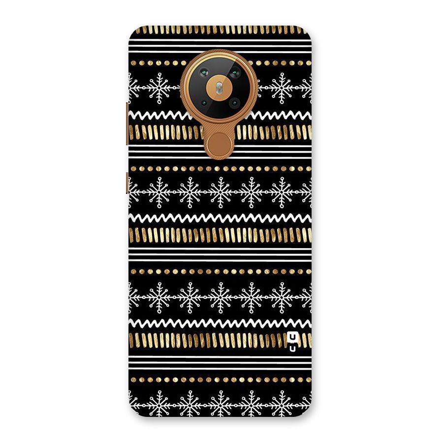 Snowflakes Gold Back Case for Nokia 5.3