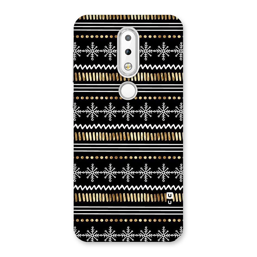 Snowflakes Gold Back Case for Nokia 6.1 Plus