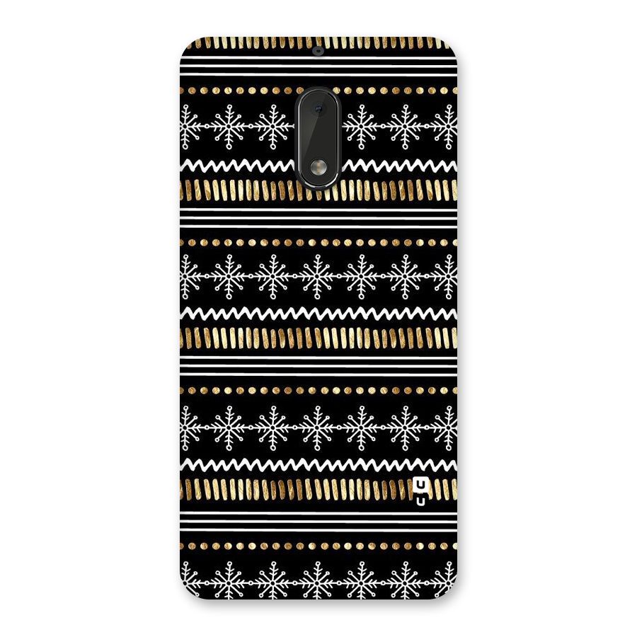 Snowflakes Gold Back Case for Nokia 6