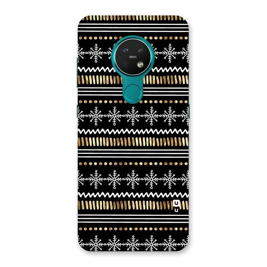 Snowflakes Gold Back Case for Nokia 7.2