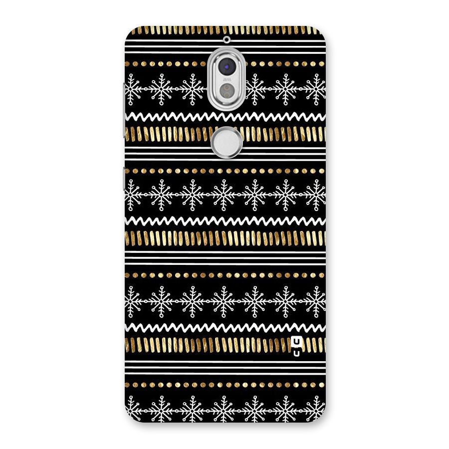 Snowflakes Gold Back Case for Nokia 7