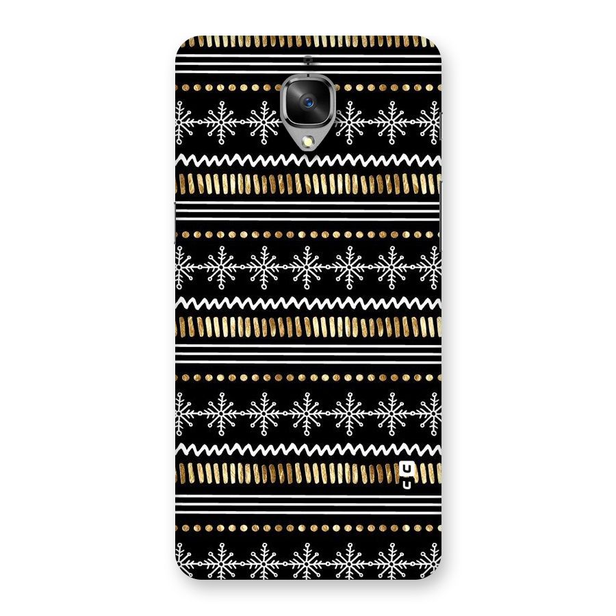 Snowflakes Gold Back Case for OnePlus 3