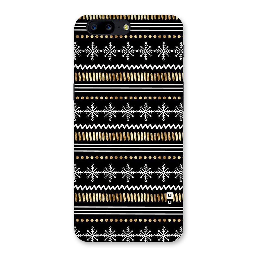 Snowflakes Gold Back Case for OnePlus 5