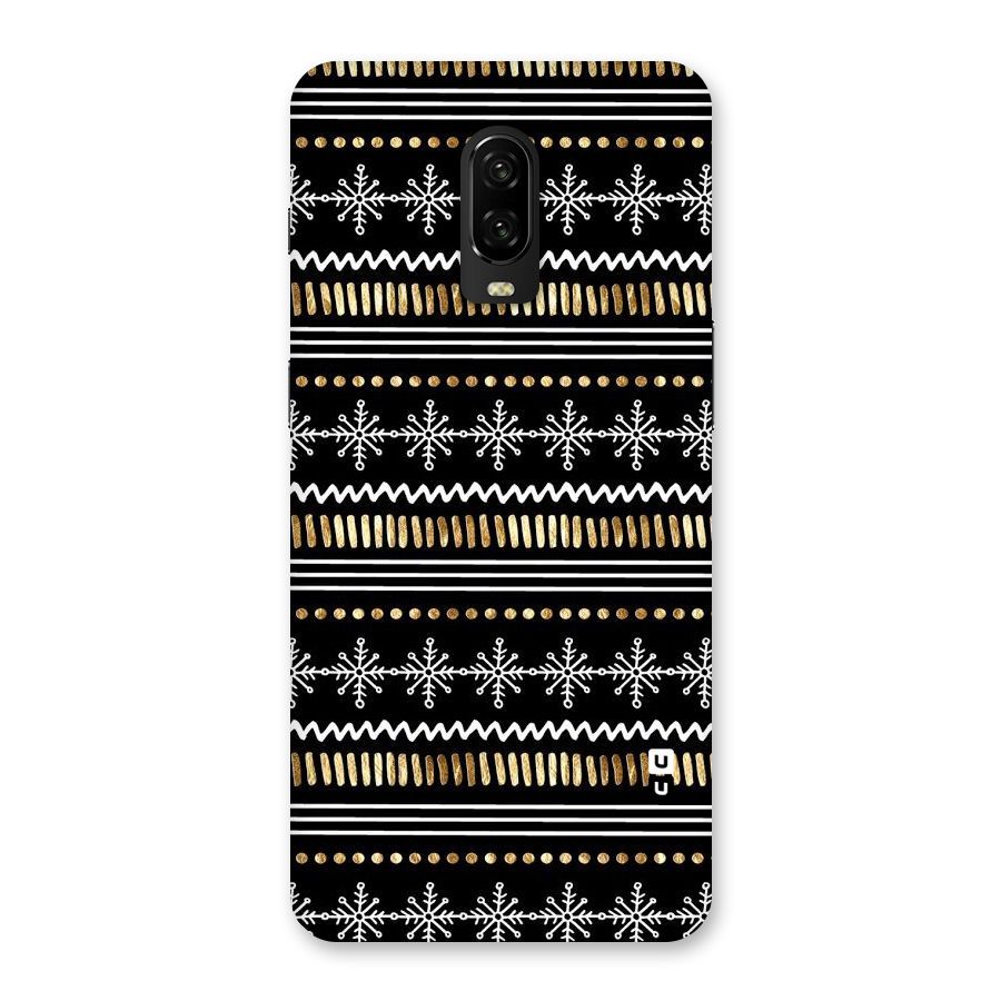Snowflakes Gold Back Case for OnePlus 6T
