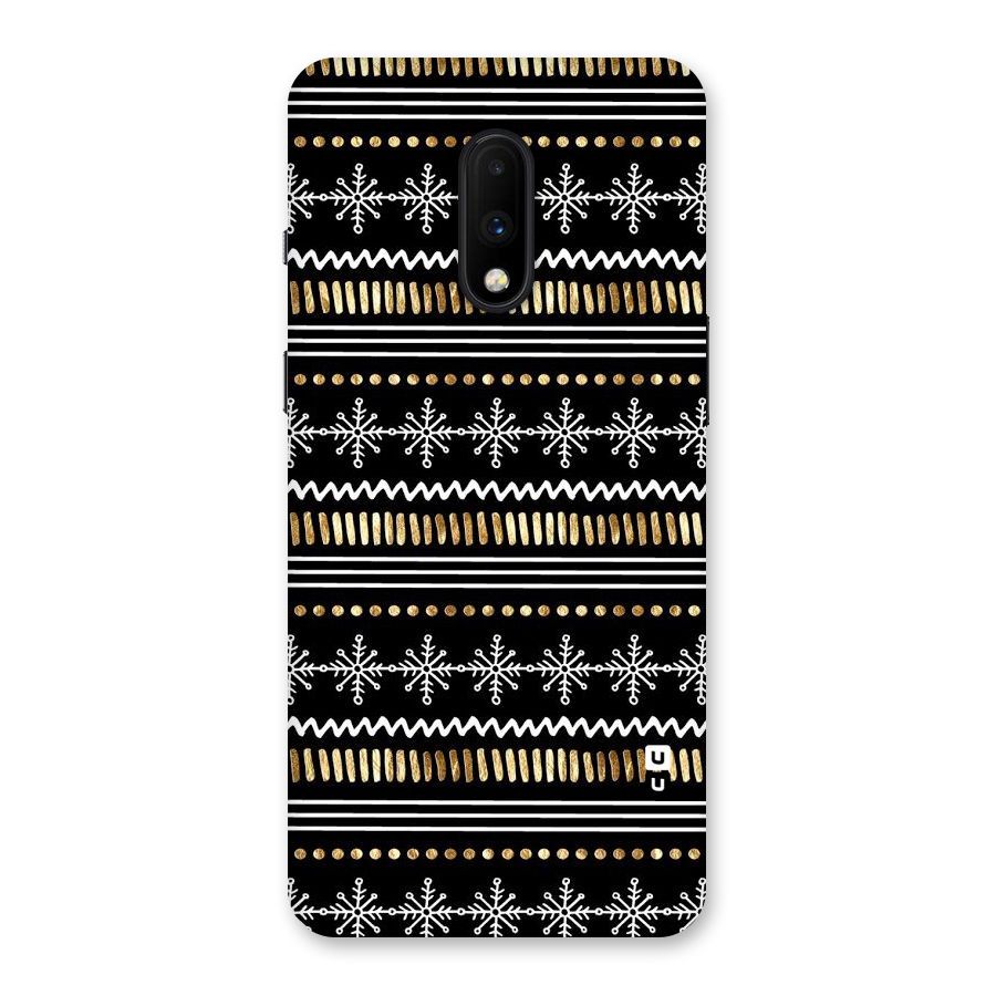 Snowflakes Gold Back Case for OnePlus 7