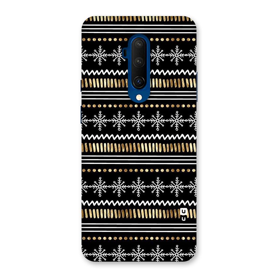 Snowflakes Gold Back Case for OnePlus 7T Pro