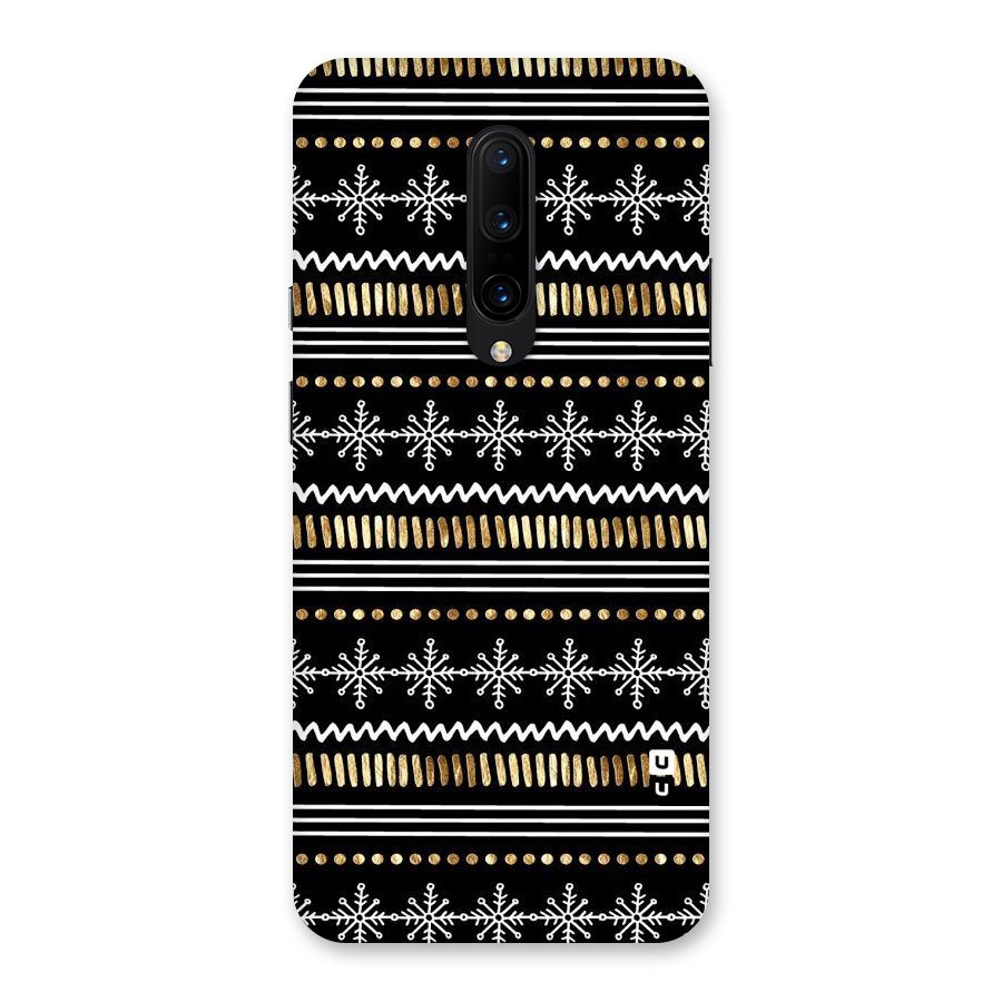 Snowflakes Gold Back Case for OnePlus 7 Pro