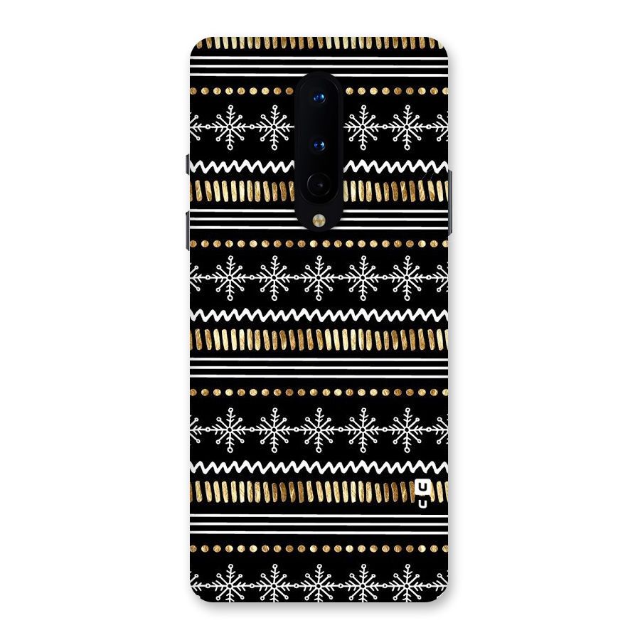 Snowflakes Gold Back Case for OnePlus 8
