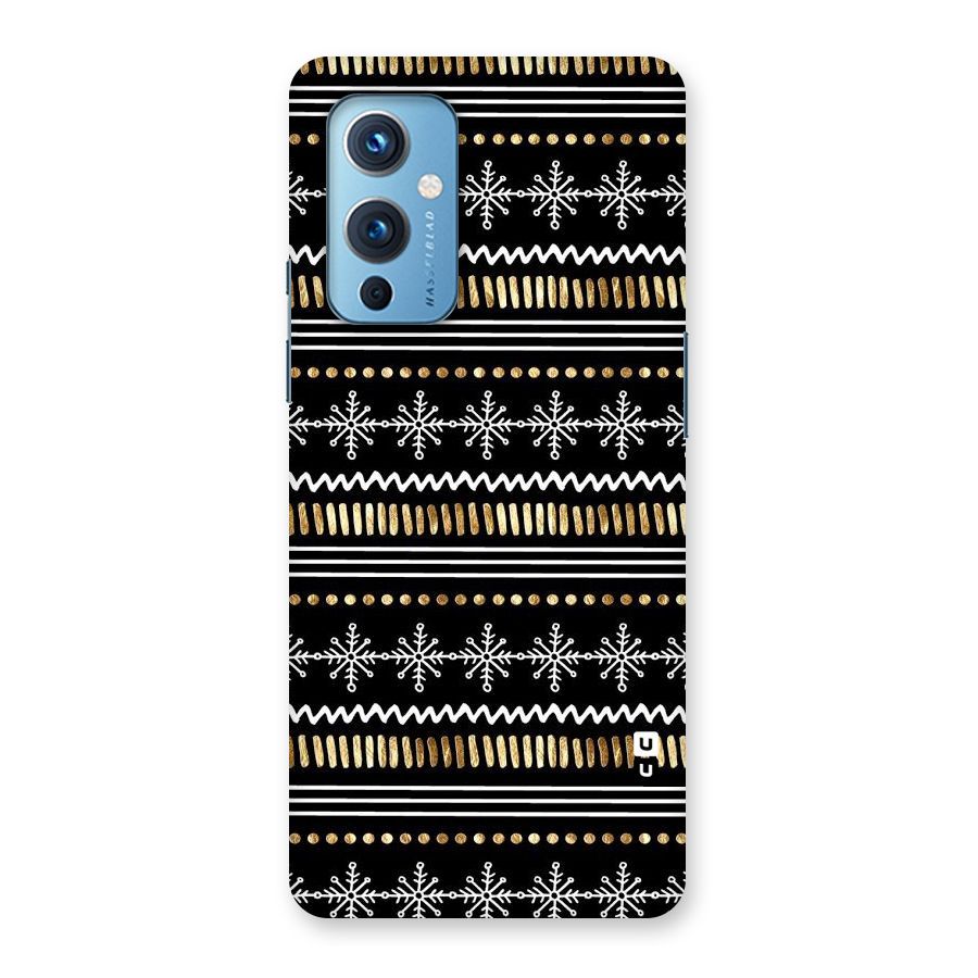 Snowflakes Gold Back Case for OnePlus 9