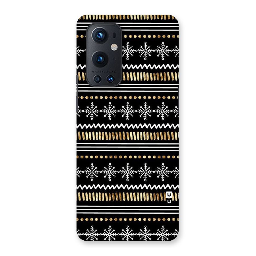 Snowflakes Gold Back Case for OnePlus 9 Pro