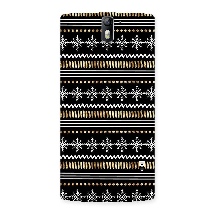 Snowflakes Gold Back Case for One Plus One