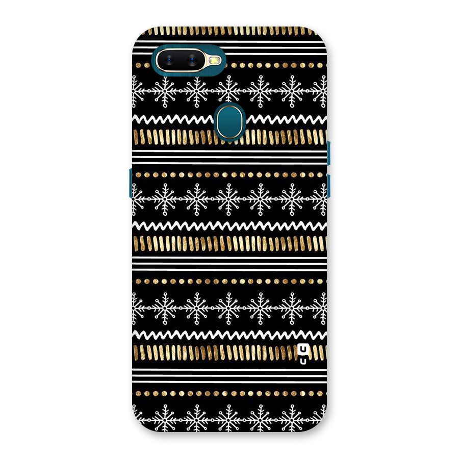 Snowflakes Gold Back Case for Oppo A12s