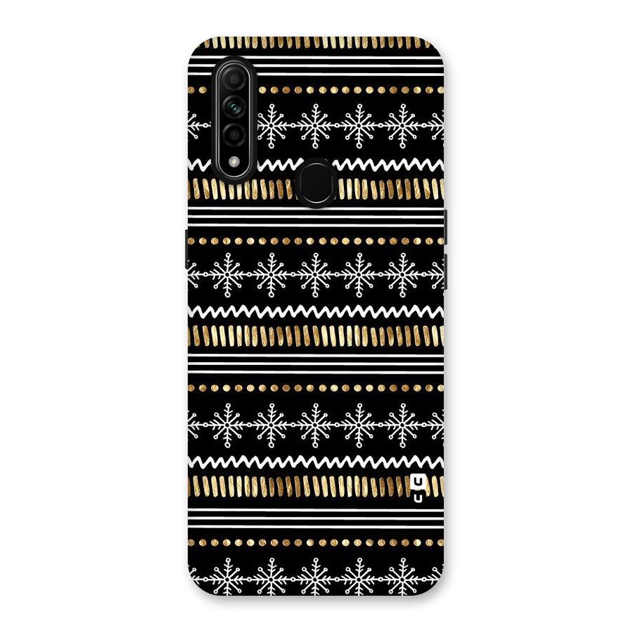 Snowflakes Gold Back Case for Oppo A31