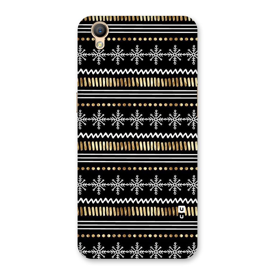 Snowflakes Gold Back Case for Oppo A37