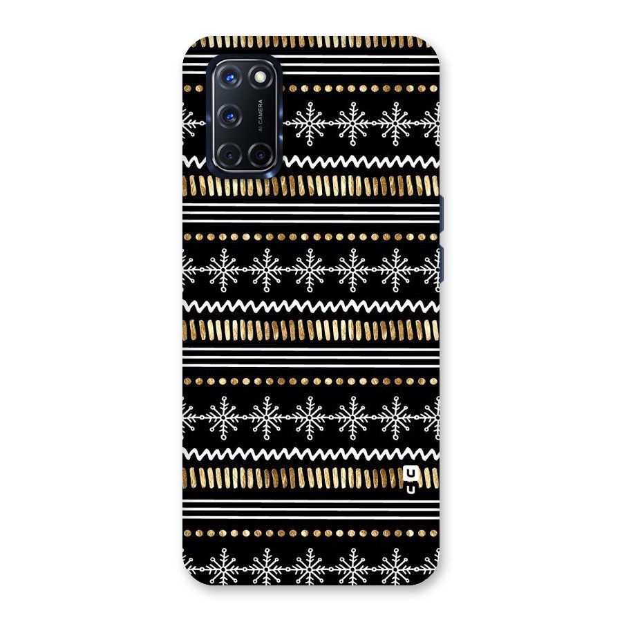 Snowflakes Gold Back Case for Oppo A52