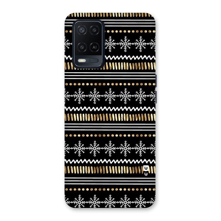 Snowflakes Gold Back Case for Oppo A54