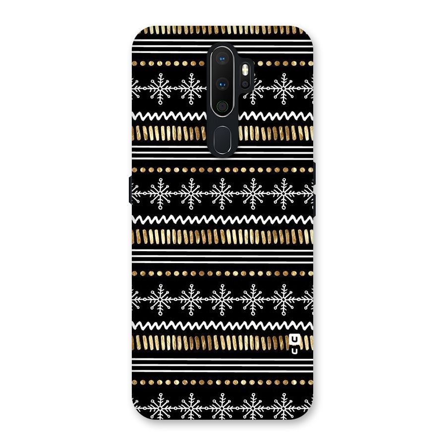 Snowflakes Gold Back Case for Oppo A5 (2020)