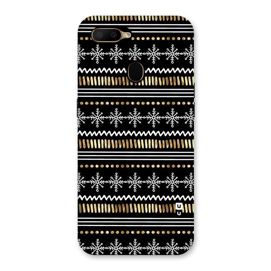 Snowflakes Gold Back Case for Oppo A5s