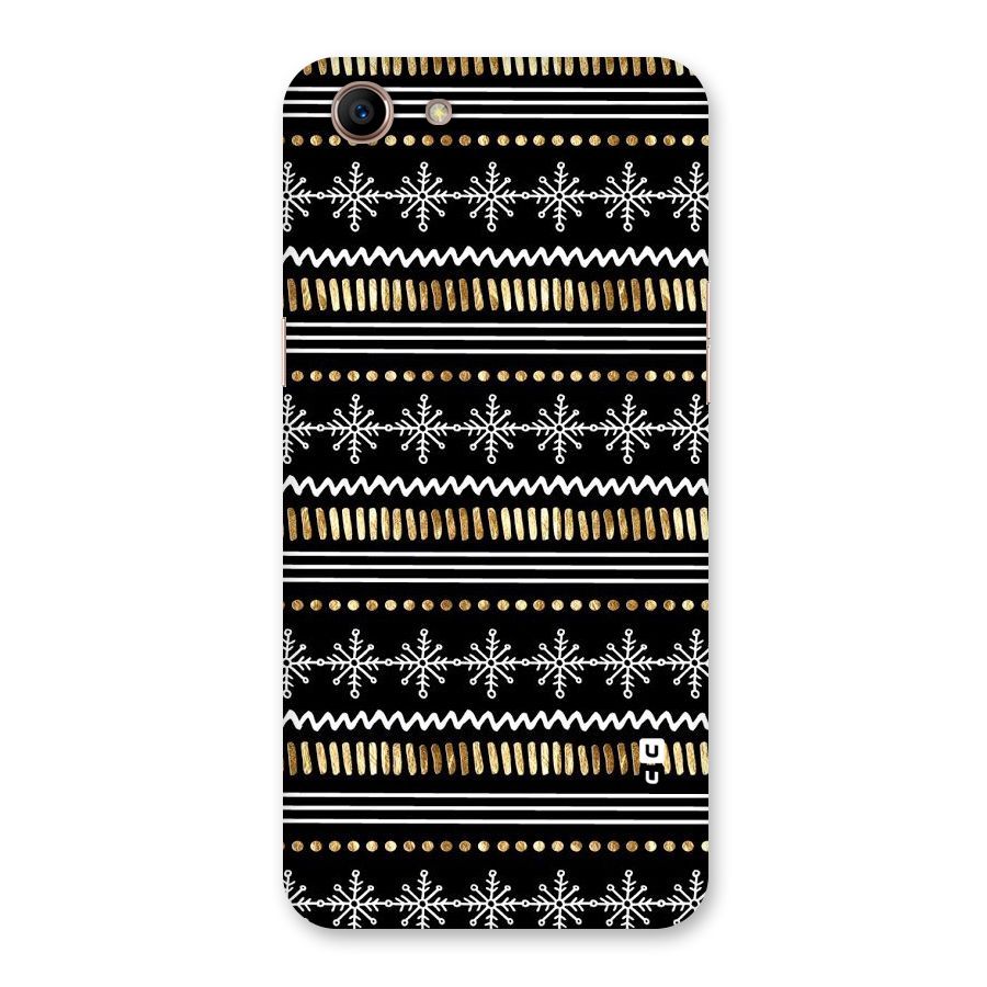Snowflakes Gold Back Case for Oppo A83 (2018)