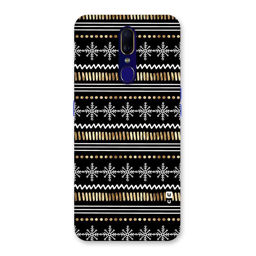 Snowflakes Gold Back Case for Oppo A9
