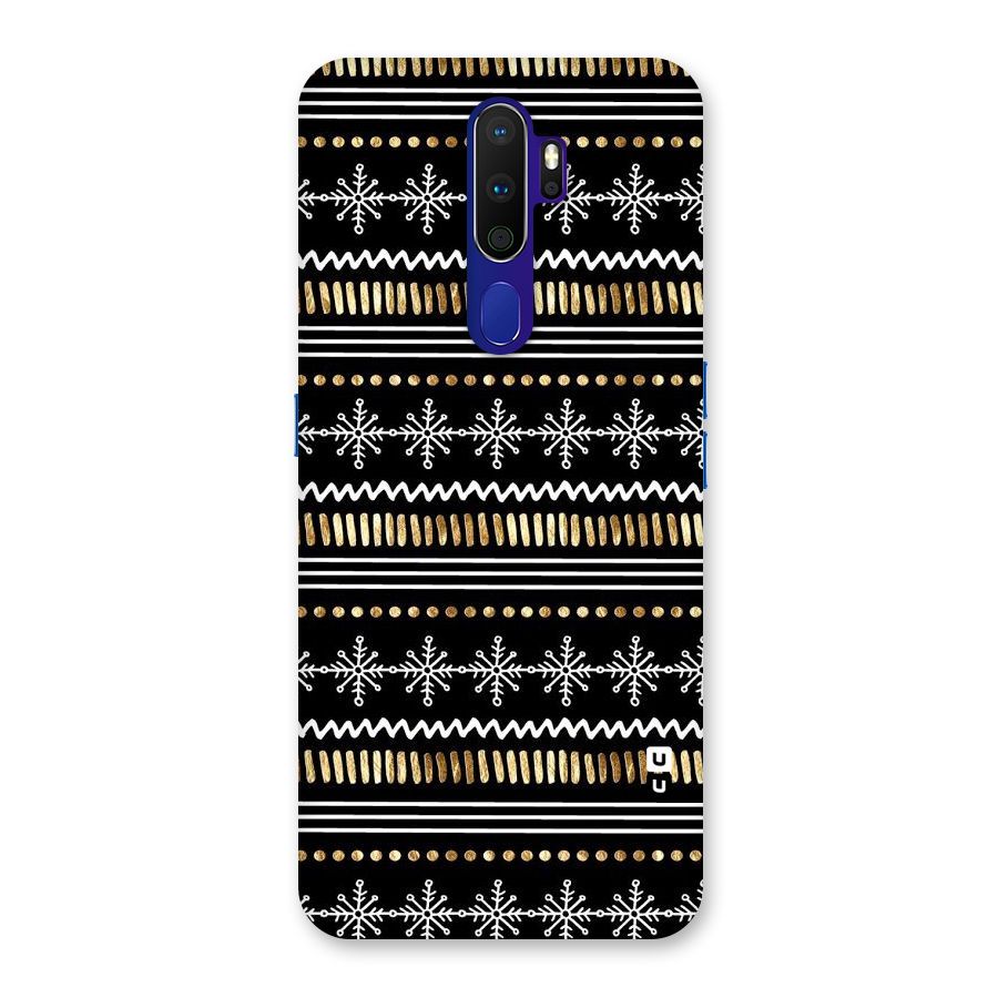 Snowflakes Gold Back Case for Oppo A9 (2020)