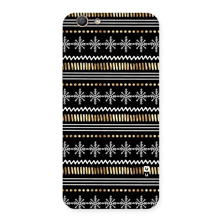 Snowflakes Gold Back Case for Oppo F1s