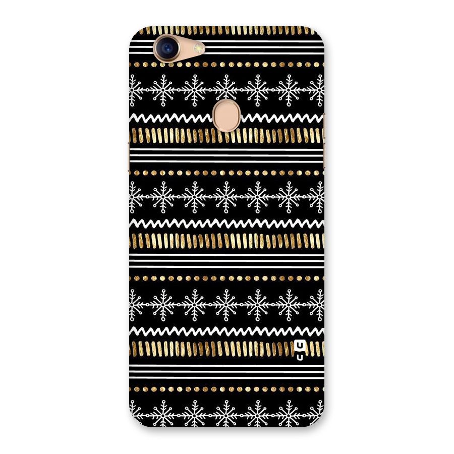 Snowflakes Gold Back Case for Oppo F5