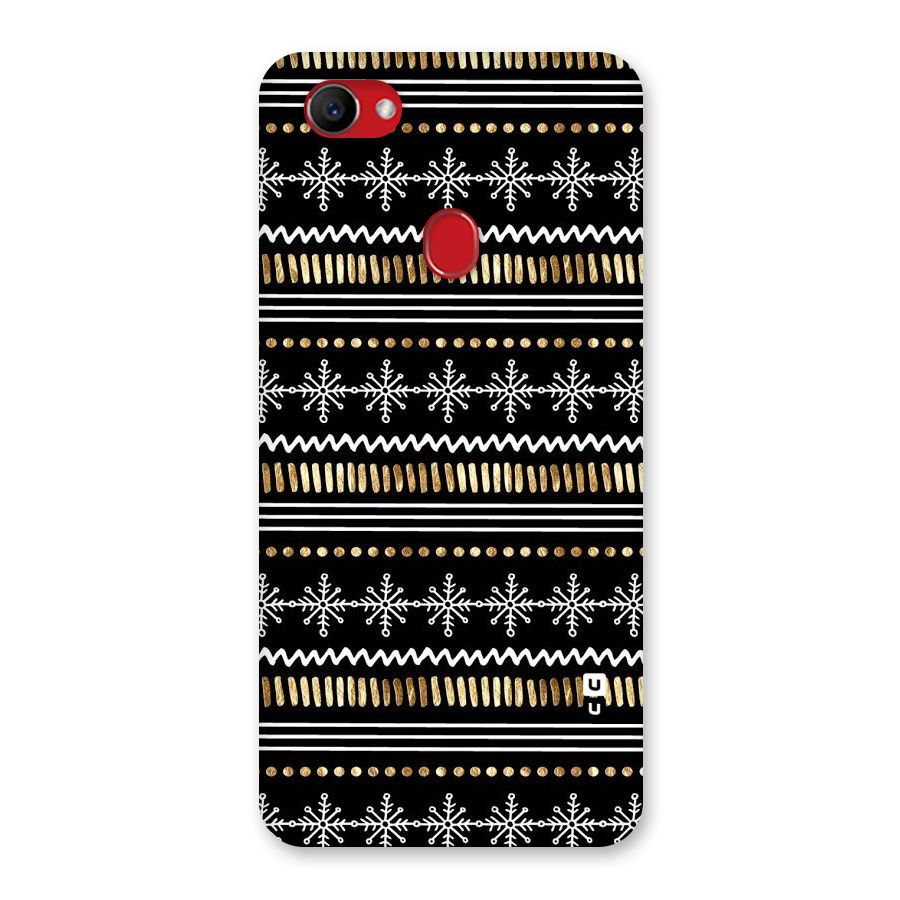 Snowflakes Gold Back Case for Oppo F7