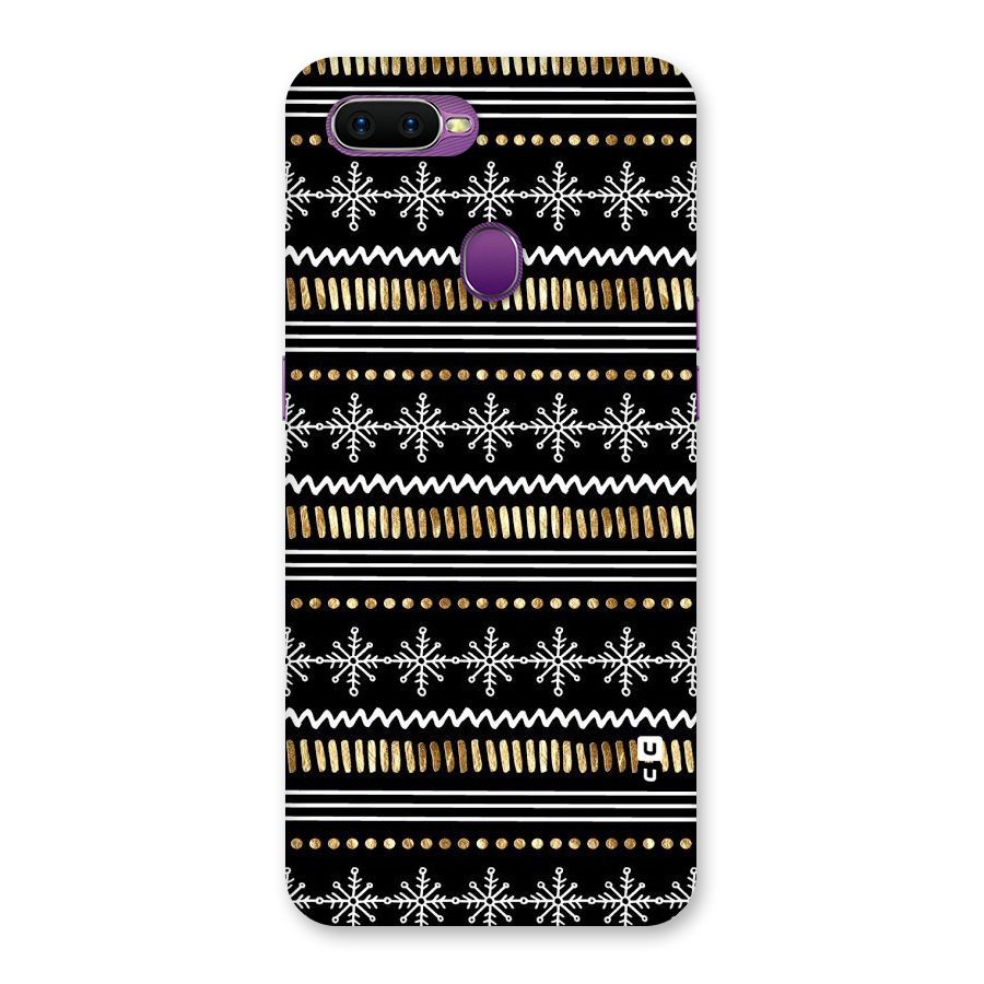 Snowflakes Gold Back Case for Oppo F9