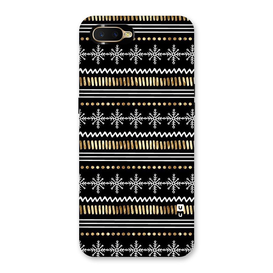 Snowflakes Gold Back Case for Oppo K1