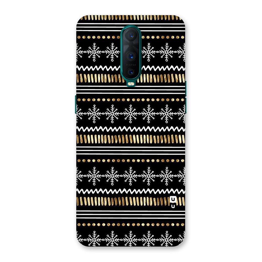 Snowflakes Gold Back Case for Oppo R17 Pro