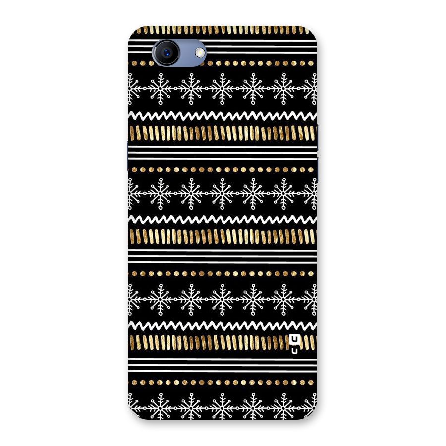 Snowflakes Gold Back Case for Oppo Realme 1