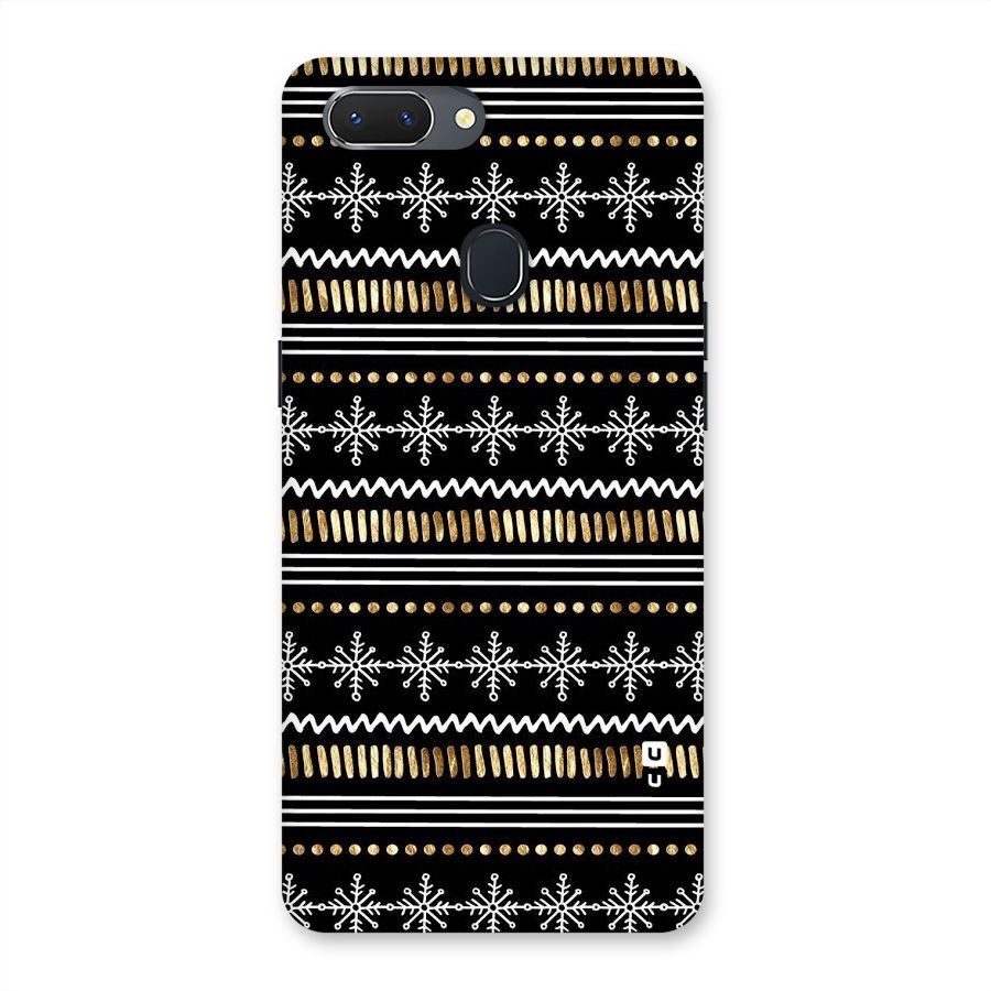 Snowflakes Gold Back Case for Oppo Realme 2