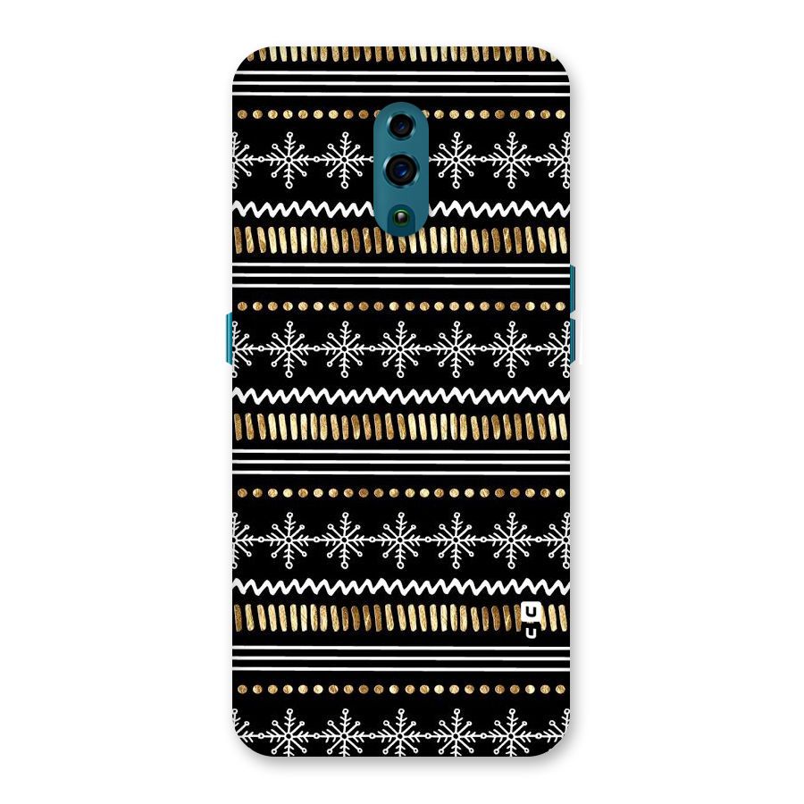 Snowflakes Gold Back Case for Oppo Reno